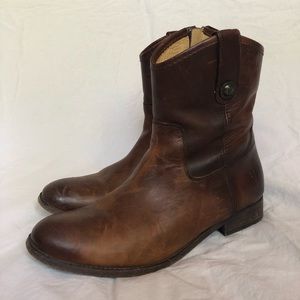 FRYE Leather Ankle Booties